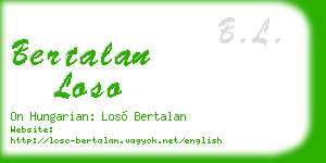 bertalan loso business card