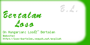 bertalan loso business card